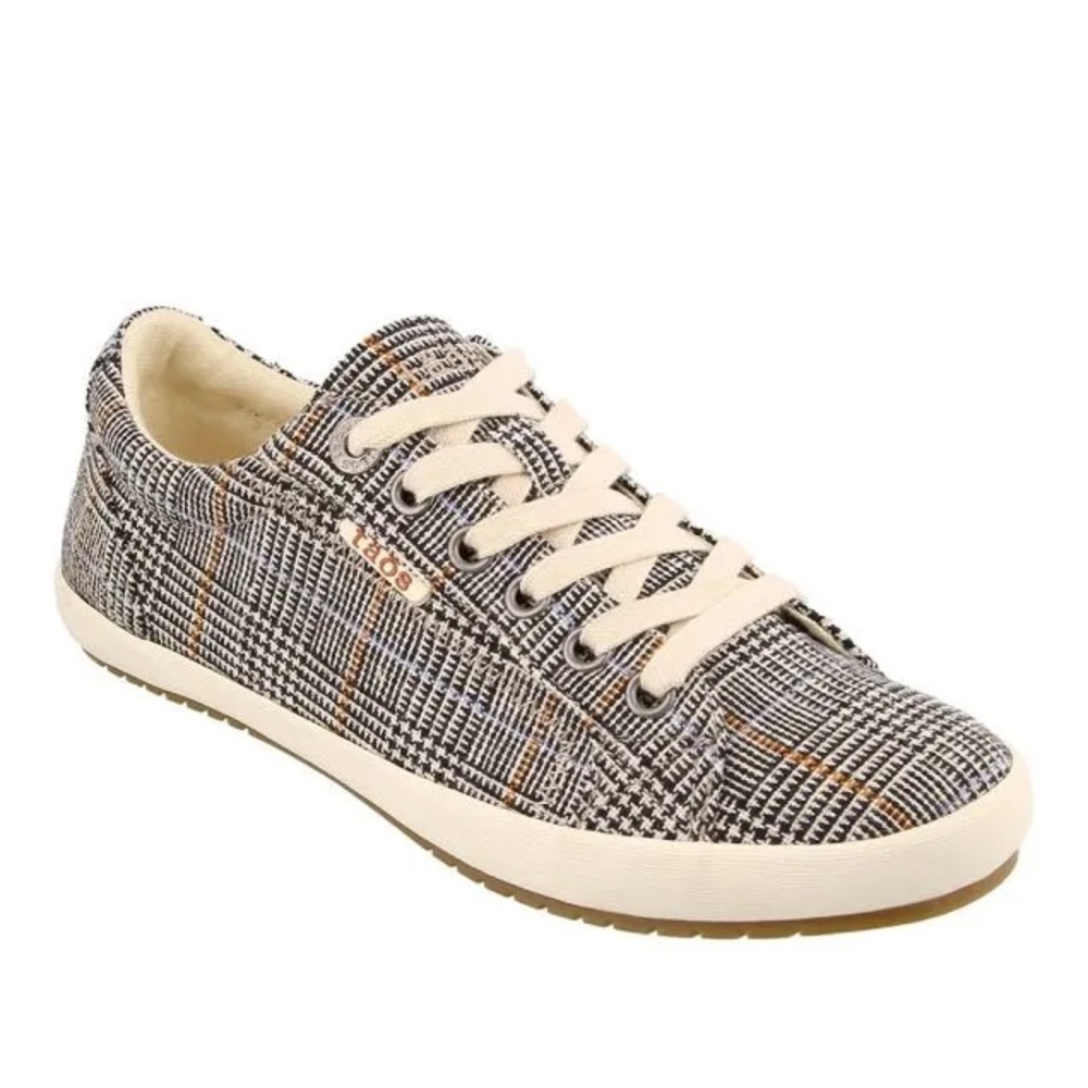Taos Star Canvas Lace Up Sneakers in Black Plaid Sz 8 - Picture 2 of 12